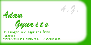 adam gyurits business card